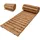 Trutzholm Holzpfad ausrollbar 250 x 43 x 2 cm rustikales Tannenholz Anti-Rutsch beige