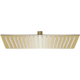 vidaXL Regenbrause Edelstahl 50x50 cm Quadrat Golden