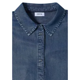Cecil Hemdbluse im Denim-Look Blau XXL