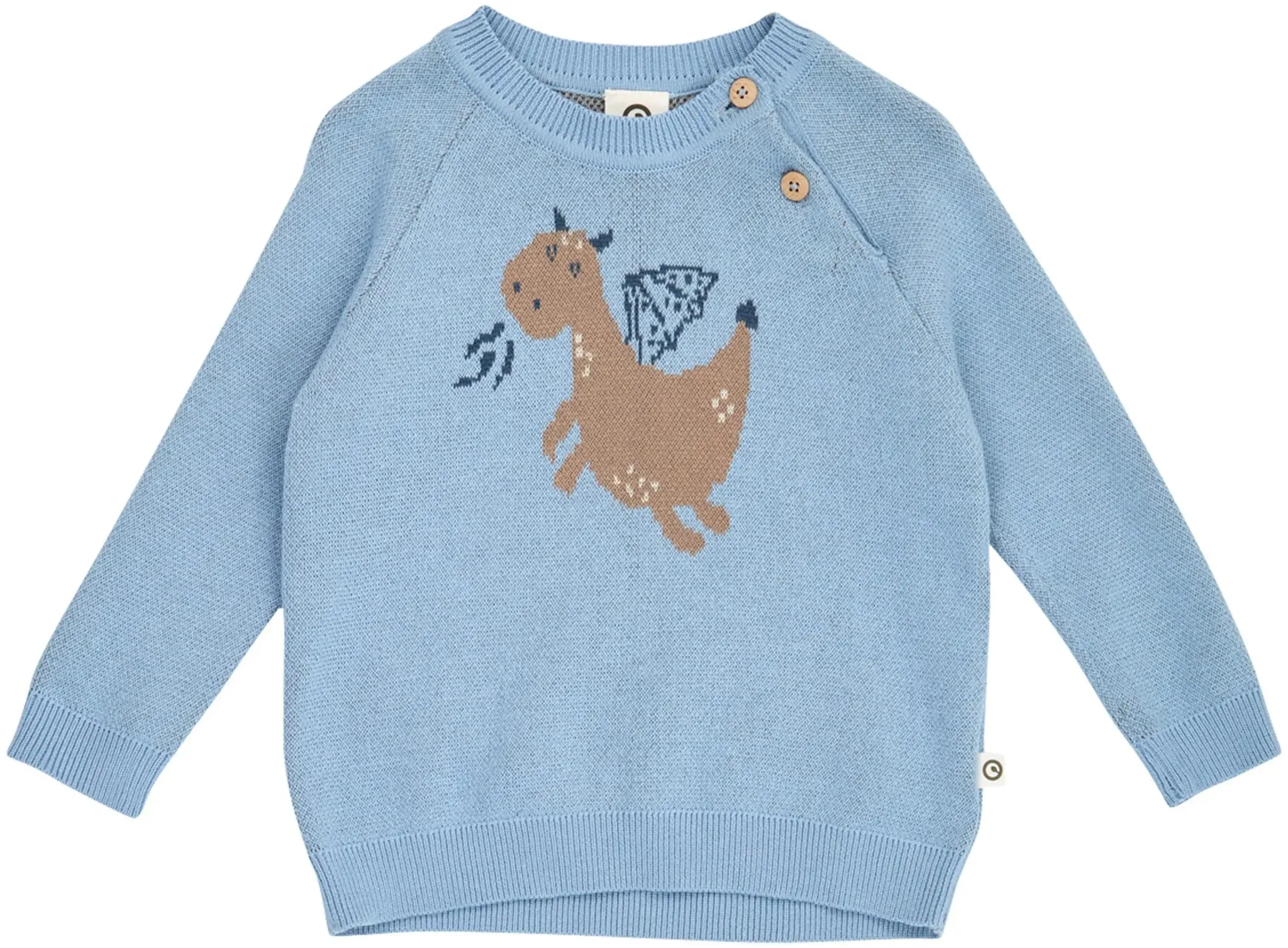 Müsli Pullover Drache, hellblau, 68