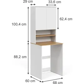 Vicco Waschmaschinenschrank Viktor, 68 x 88.2 cm 2 Teile mit Regal,