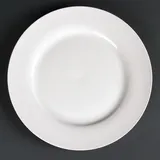 Olympia Runder Teller mit breitem Rand 27 cm 4 St. Weiß