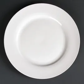 Olympia Runder Teller mit breitem Rand 27 cm 4 St. Weiß