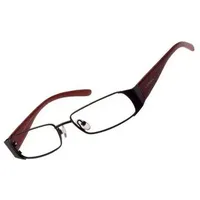 Fossil Brillengestell aus Metall in Schwarz/Rot | Gr.: onesize