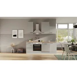 Flex-Well Küchenzeile Lund 220 cm grau