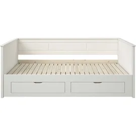 otto home Stauraumbett Leorben 100 x 82 x 210 cm Kiefer massiv weiß