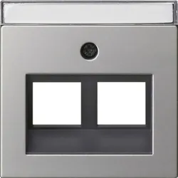 Gira Zentralplatte Mod-Jack 2-fach Edelstahl System 55 2640600 Schraubbef
