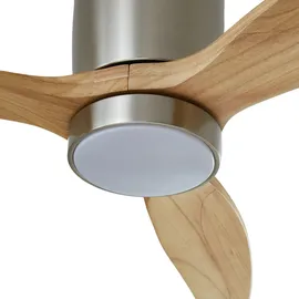 LUCANDE Faipari 26 cm Deckenventilator Nikkel/Holz