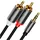 deleyCON Audiokabel 3,5mm Klinken-Stecker / Cinch-Stecker 1,0m (Extra Dünn & Flexibel)