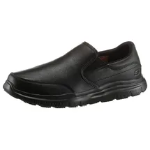 SKECHERS Herren Flex Advantage Sr Bronwood Trainers, Black Leather, 39.5 EU
