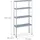 Relaxdays Schwerlastregal Stahl 150 x 75 x 30 cm Silber 4 Ebenen