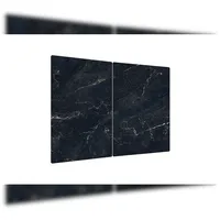 ALLboards Schneidebrett-Set Glas 2 Stück 52 x 30 cm Schwarz