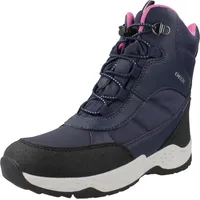 GEOX J SENTIERO Girl B AB Ankle Boot, Navy/Fuchsia,