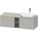 Duravit D-Neo Konsolenwaschtischunterbau wandhängend Betongrau Matt 1400x550x459 mm - DE4950R3407000 DE4950R34070000