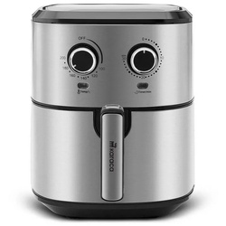 Karaca Heißluftfritteuse Multifry Inox Doppelfritteuse 5,5 Liter XL