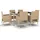 vidaXL Garten-Essgruppe 7-tlg. Beige