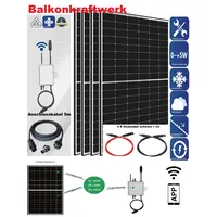 Balkonkraftwerk 1700W/ 1600W Photovoltaik Solaranlage Steckerfertig WIFI Smart