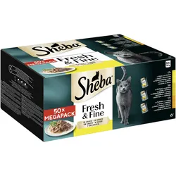 Sheba Katzennassfutter Fresh&Fine in Sauce Megapack 50x50g
