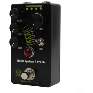 PETSTIBLE Moskyaudio Multi-Spring Reverb Guitar Effect Pedal Retro Voiced 4 Modi