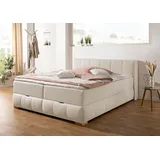 Guido Maria Kretschmer Home & Living Boxbett "Chelles", beige (beige, natur), B:167cm L:225cm, GUIDO MARIA KRETSCHMER HOME & LIVING, Komplettbetten, inkl. Topper und Bettkasten, Topseller