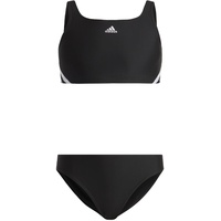 adidas IB6001 3S Bikini Swimsuit Girl's Black/White 5-6A