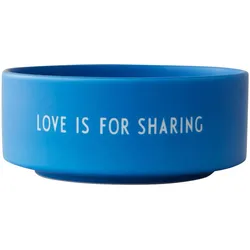 Design Letters - Snack Schale, Love is for sharing / kobaltblau