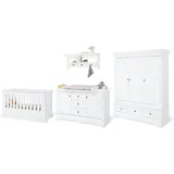 Pinolino Kinderzimmer-Set Emilia extrabreit groß inkl. Wandregal, 4-tlg. | Gr.: onesize