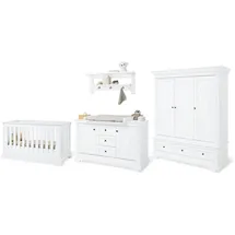 Pinolino Kinderzimmer-Set Emilia extrabreit groß inkl. Wandregal, 4-tlg. | Gr.: onesize