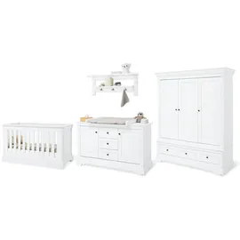 Pinolino Kinderzimmer-Set Emilia extrabreit groß inkl. Wandregal, 4-tlg. | Gr.: onesize