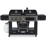Pit Boss Memphis Ultimate 4-in-1 Kombigrill, schwarz, Stahl/Gusseisen, Smoker, Gas- und Holzkohlegrill