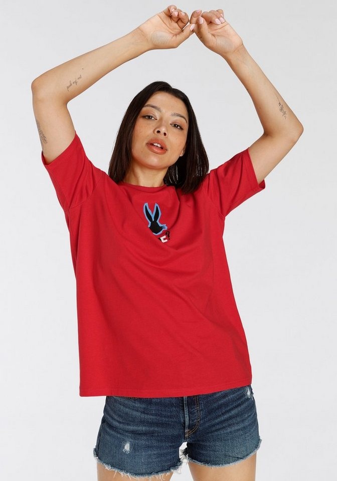 Capelli New York T-Shirt mit Comic-Motiv Duffy Duck mit Bugs Bunny rot XL