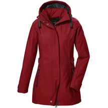 G.I.G.A. DX by killtec Damen Softshell Parka/Softshelljacke mit abzippbarer Kapuze GW 22 WMN SFTSHLL PRK, 34 in tiefrot, tiefrot