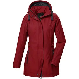 G.I.G.A. DX by killtec Damen Softshell Parka/Softshelljacke mit abzippbarer Kapuze GW 22 WMN SFTSHLL PRK, 34 in tiefrot, tiefrot