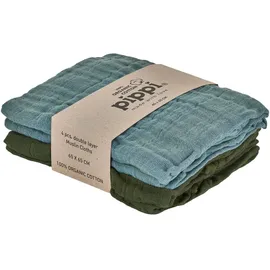PIPPI PippiBabywear Kinder Windeln Organic Cloth Muslin (4-Pack) 65x65 cm Lead