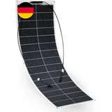 WUZECK Solarpanel Flexibel 100W 12V Monokristallines Flexibles Solarmodul Für 12