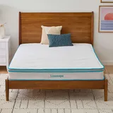 Linenspa Euro Single (90 x 200 cm) Memory Foam und Spiralfeder 20 cm Hybrid-Matratze - mittelfestes Gefühl - Bett in Einer Box - Rollmatratze - 3 Fuß x 180 cm x 20 cm - Anpassungsfähig und