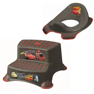 KEEEPER 2er Set Z Disney Cars metallic WC Aufsatz + Hocker zweistufig Toilettentrainer
