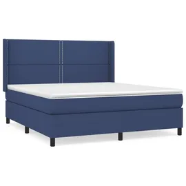 vidaXL Boxspringbett mit Matratze Blau 180x200 cm Stoff - Blau