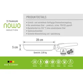 WOLL Nowo Titanium Induktions-Gusspfanne 28 cm