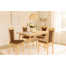 moebel-direkt-online Stuhl Betty Stoff Schokobraun 2er Set