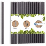 GREENBOX Papier Trinkhalme 15 cm Strohhalm 7 mm Ø I Trinkhalm biologisch abbaubar I schwarze Strohhalme I Party Trinkhalme für Cocktails I Papierstrohhalme 250 Stück, Schwarz