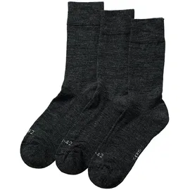 Apollo Basicsocken 3er Pack Grau/Schwarz 43-46