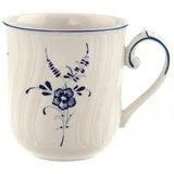 Villeroy & Boch Vieux Luxembourg Henkelbecher Weiß, Spülmaschinenfest, Mikrowellensicher, Tasse, Becher, Kaffeebecher, Porzellan, Kaffeetasse, Heißgetränkebecher, Premium Pozellan