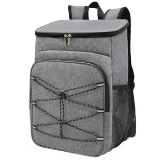 Coonoor Picknickkorb 18L Kühlrucksack, isolierte Kühltasche für Picknick grau