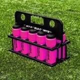 FORZA Sport Flaschenträger (750ml) mit 10 Trinkflaschen - BPA-freier Kunststoff - perfektes Trinkflasche Sport Set (Rosa)