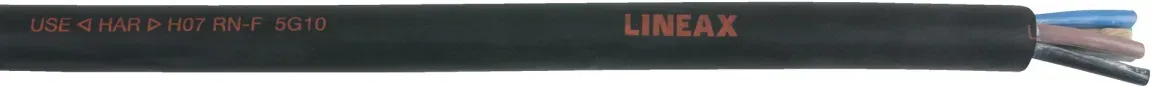 Lineax Neoprene Cable, Black Preis pro Meter - 5x 10 mm2