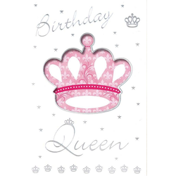 bsb-obpacher Geburtstagskarten, Geburtstagskarte mit Krone, mit Umschlag weiß