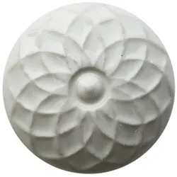 Chic Antique Keramik Griff Blume, D5 cm, weiss