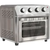 Minibackofen mit Umluft, Heißluftfritteuse, 6 Heizmodi, Timer, Zubehör, 24L, Silber - Silber