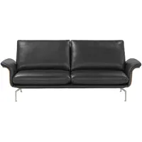 Nils Olsen Ledersofa aus Echtleder Alva ¦ schwarz ¦